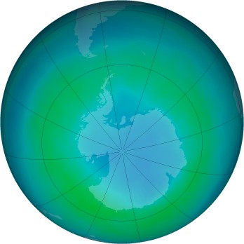 Antarctic ozone map for 2000-04